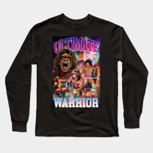 90s Bootleg Style Warrior Tribute Long Sleeve T-Shirt